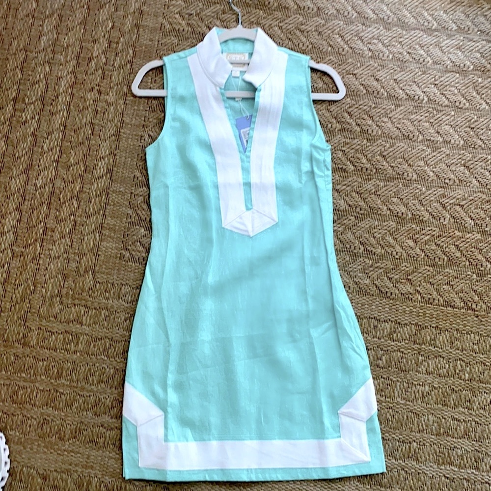 Sail to Sable linen shift dress